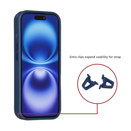 iPhone 17 Backcover hoesje - Magsafe - Carbon Fiber - Shockproof - Blauw