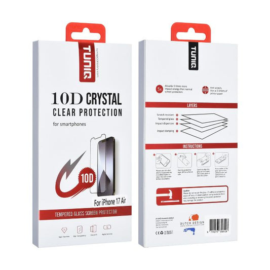 iPhone 17 Air Screenprotector - Full coverage Screenprotector - Zwarte Rand