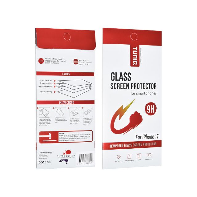 iPhone 17 Screenprotector - Tempered Glass - Transparant
