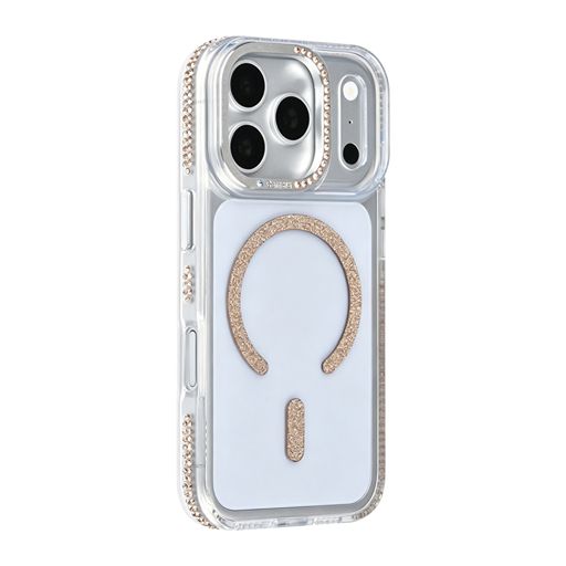 TUNIQ iPhone 18 Pro Backcover hoesje - Diamond MagSafe TPU+PC - Goud TUNIQ