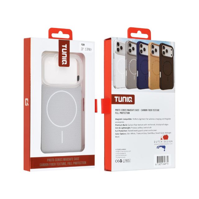 iPhone 17 Pro Backcover hoesje - Magsafe - Carbon Fiber - Shockproof - Zwart