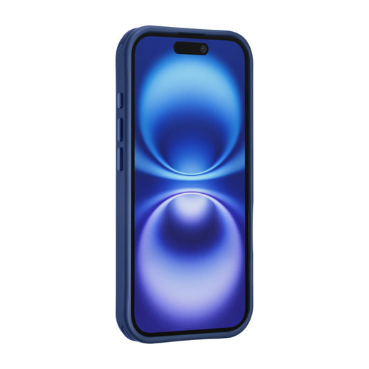 iPhone 17 Backcover hoesje - Built-in Ring Stand - Antishock - Blauw