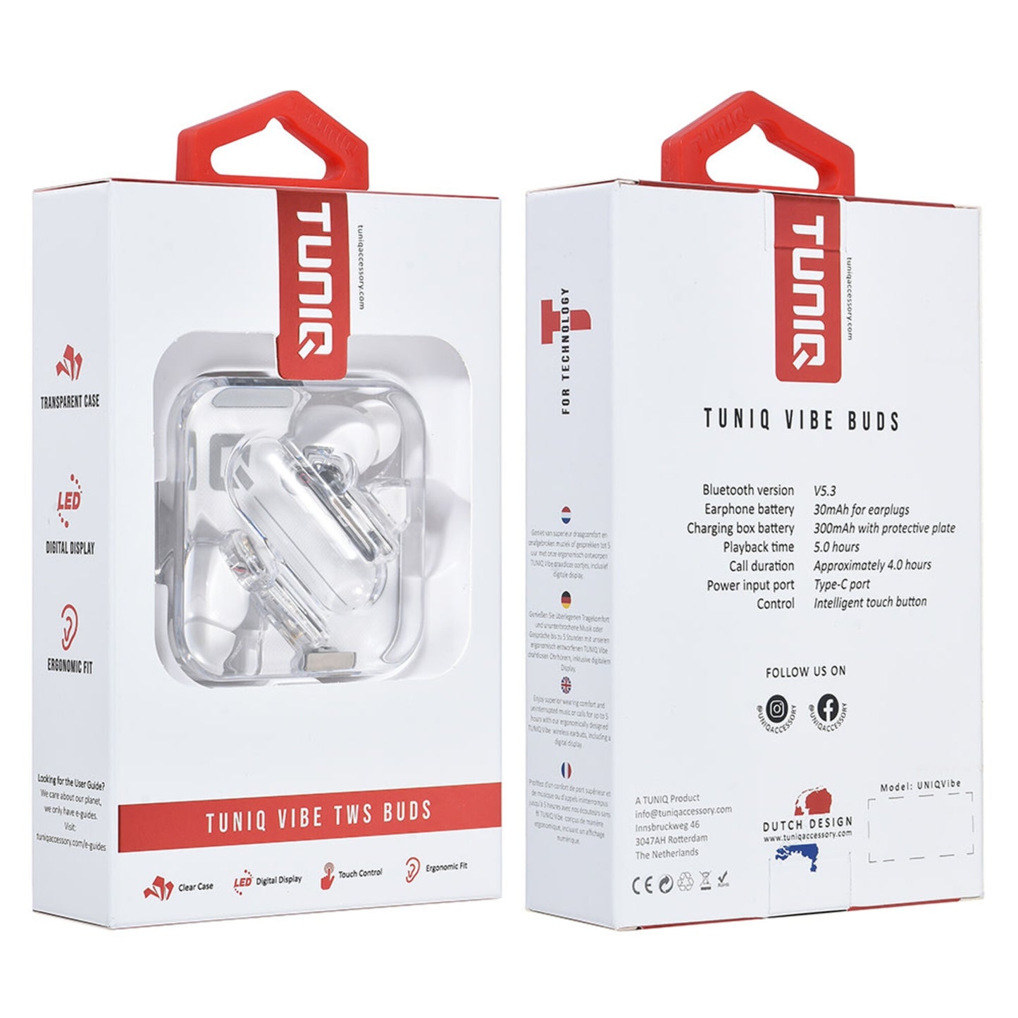 TUNIQ Vibe Wireless Oordopje - Zwart