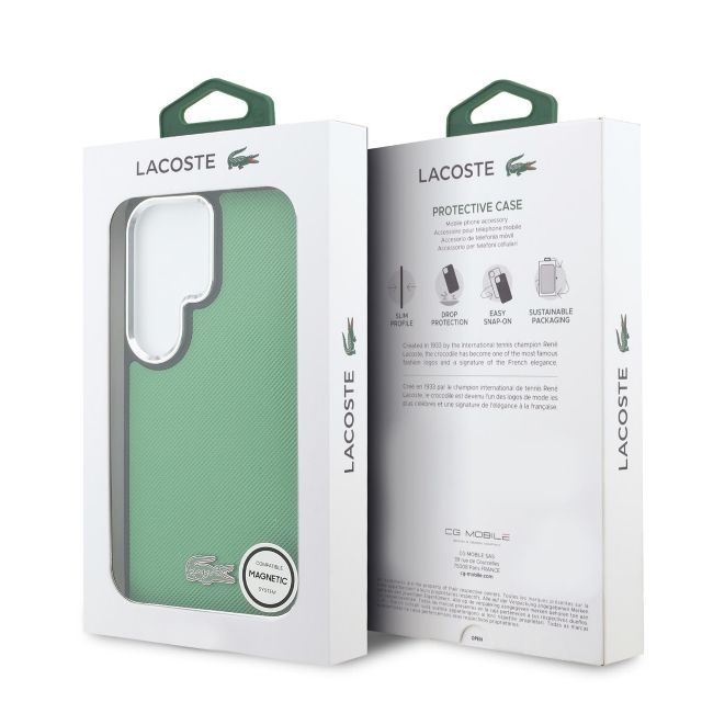 Lacoste Galaxy S26 Ultra Backcover hoesje - MagSafe - Iconic Petit Pique Logo - Estragon Green