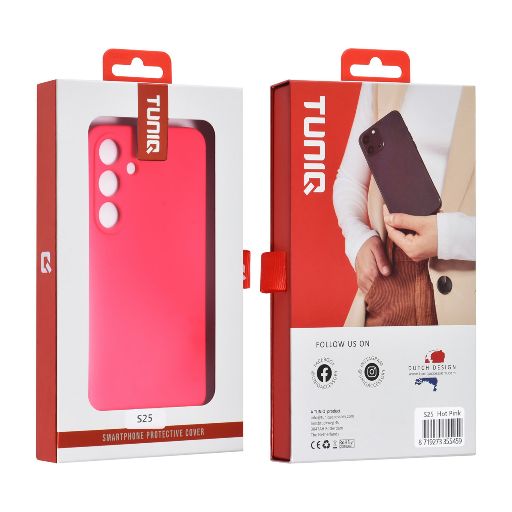 TUNIQ Galaxy S25 Backcover hoesje - Felroze