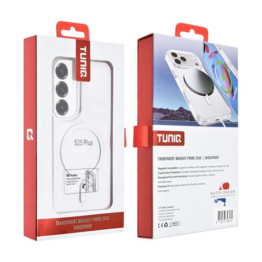 TUNIQ Galaxy S25 Plus Backcover hoesje - Magsafe - Antishock - Transparant