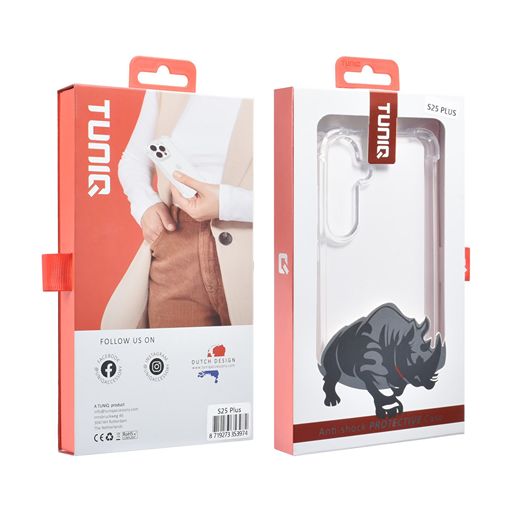 TUNIQ Galaxy S25 Plus Backcover hoesje - Transparant - Antishock TUNIQ