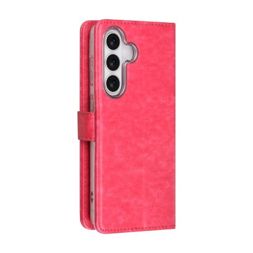 TUNIQ Galaxy S26 Plus Book Case hoesje - Pasjeshouder voor 3 pasjes - Magneetsluiting - Hanger - Felroze