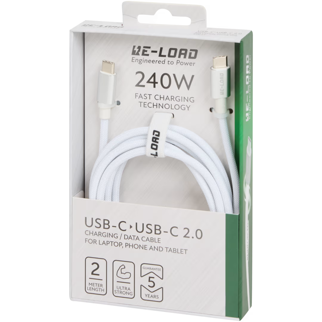 Re-load snelle laad- en datakabel USB-C naar USB-C 2.0