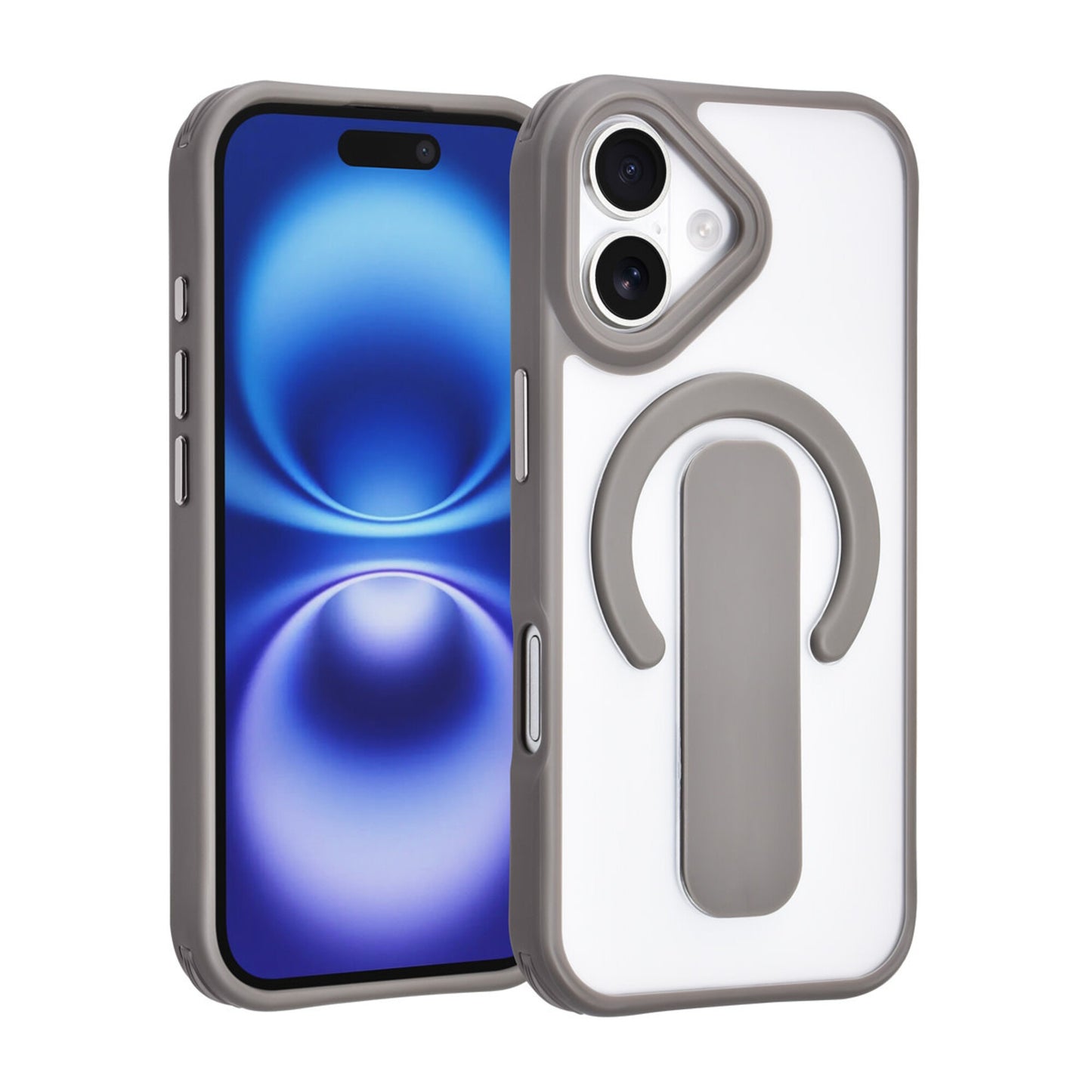 iPhone 17 Air Backcover hoesje - Built-in Ring Stand - Antishock - Blauw