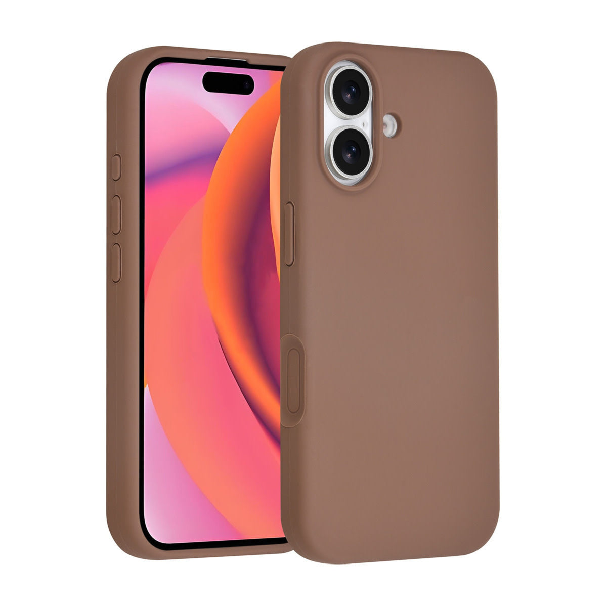 iPhone 17 Backcover hoesje - Full Silicone - Bruin
