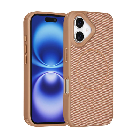 iPhone 17 Backcover hoesje - Magsafe - Carbon Fiber - Shockproof - Goud