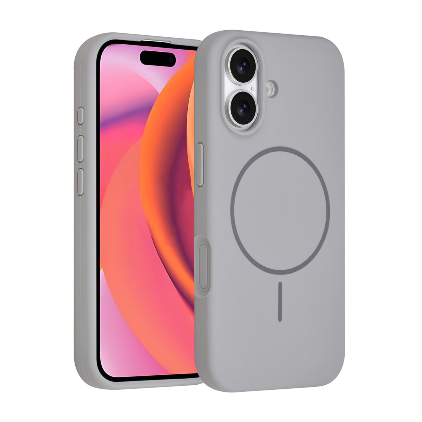 iPhone 17 Backcover hoesje - Magsafe - Full Silicone - Grijs