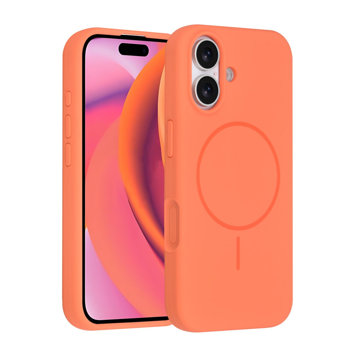 iPhone 17 Backcover hoesje - Magsafe - Full Silicone - Oranje