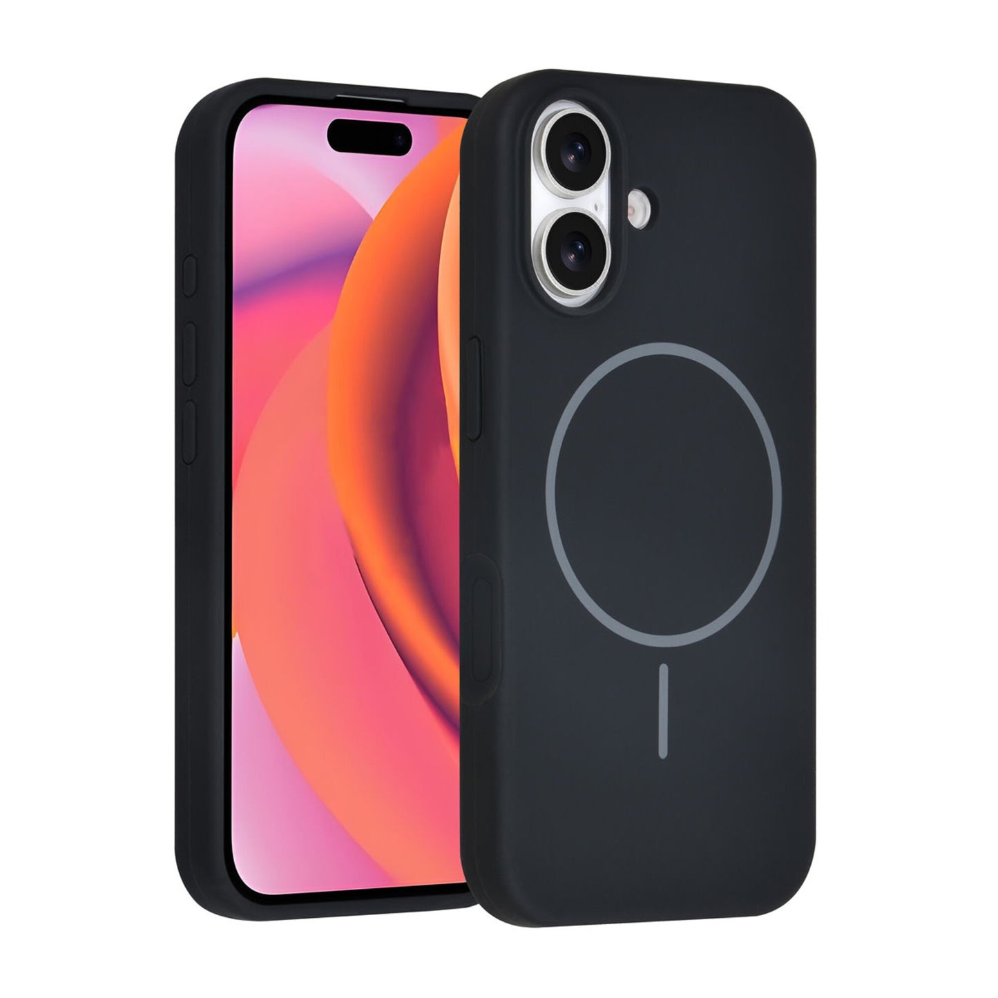 iPhone 17 Backcover hoesje - Magsafe - Full Silicone - Zwart