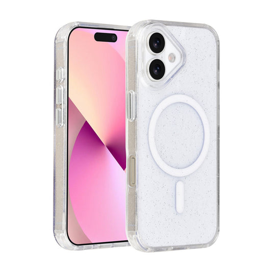 iPhone 17 Backcover hoesje - Magsafe - Glitter - Hanger - Transparant