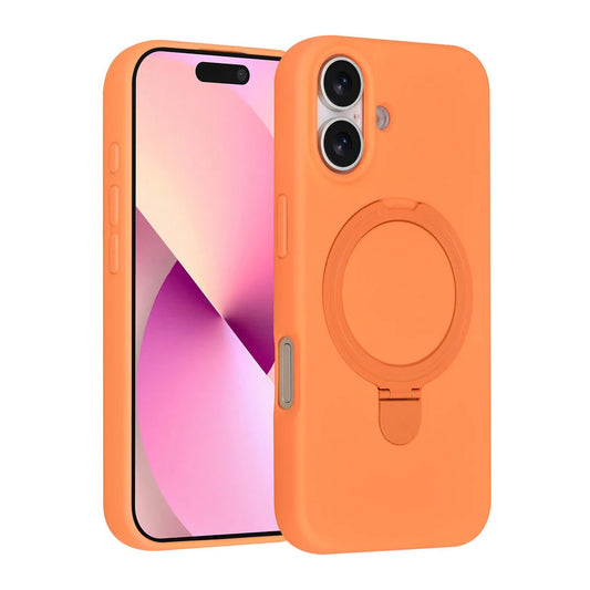 iPhone 17 Backcover hoesje - Magsafe With Ring Stand - Hanger - Tangerine Orange