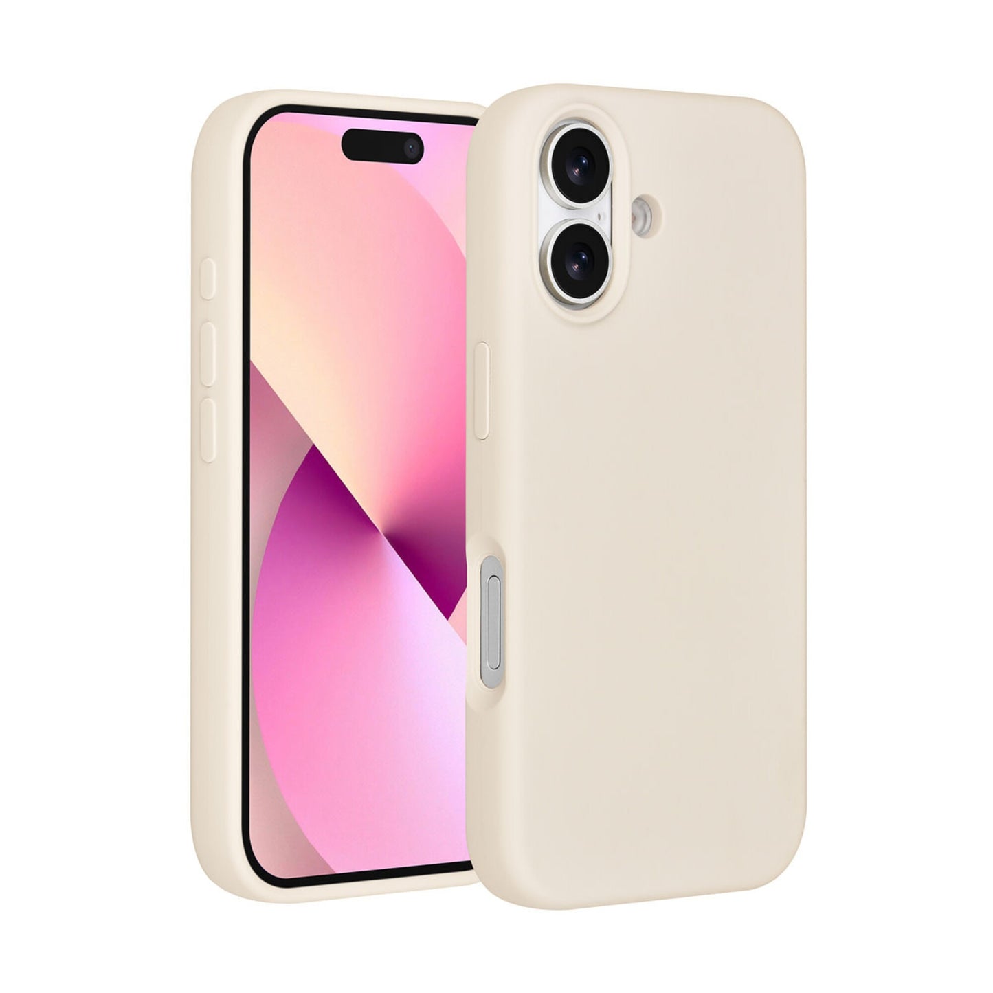 iPhone 17 Backcover hoesje - Premium Liquid Silicon - Beige