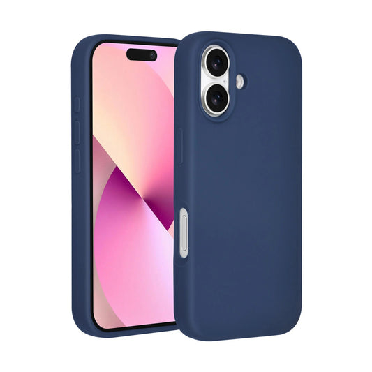 iPhone 17 Backcover hoesje - Premium Liquid Silicon - Donker Blauw
