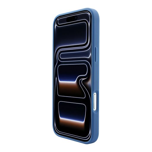 Guess iPhone 18 Pro Max / iPhone 17 Pro Max Hoesje MagSafe - reliëf - 4G - PU - harde behuizing - klassiek logo Lichtblauw Guess
