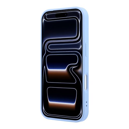 Guess iPhone 18 Pro Max / iPhone 17 Pro Max Hoesje MagSafe - generfd PU - harde behuizing - rond strasslogo Lichtblauw Guess