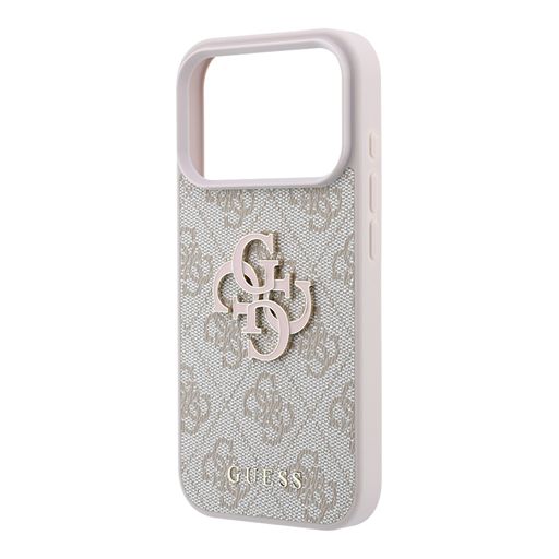 Guess iPhone 18 Pro Max / iPhone 17 Pro Max Hoesje 4G - PU - harde behuizing - groot logo van hars Roze Guess