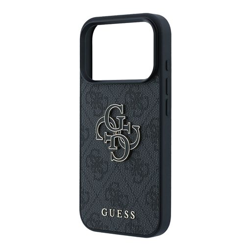 Guess iPhone 18 Pro Max / iPhone 17 Pro Max Hoesje 4G - PU - harde behuizing - groot logo van hars Zwart Guess
