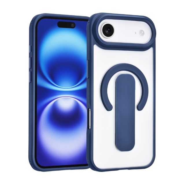 iPhone 17 Air Backcover hoesje - Built-in Ring Stand - Antishock - Transparent