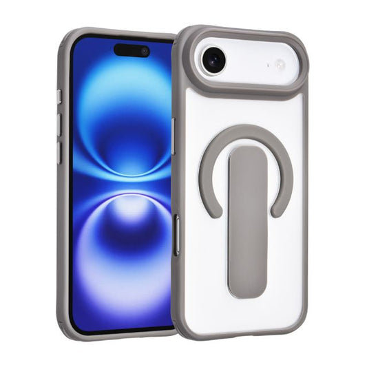 iPhone 17 Air Backcover hoesje - Built-in Ring Stand - Antishock - Grijs