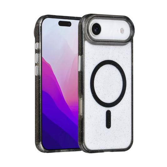iPhone 17 Air Backcover hoesje - Magsafe - Glitter - Hanger - Zwart