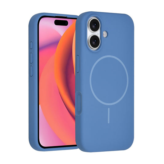 iPhone 17 Backcover hoesje - Magsafe - Full Silicone - Blauw