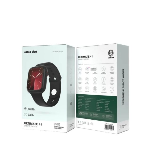 Green Lion Ultimate 41 Smart Watch - Zwart