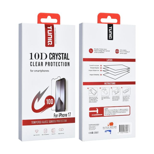 iPhone 17 Screenprotector - Full coverage Screenprotector - Zwarte Rand