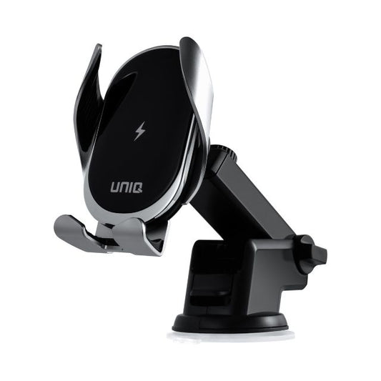 UNIQ Accessory 3-in-1 draadloze Telefoonhouder en oplader voor in de auto - Zwart