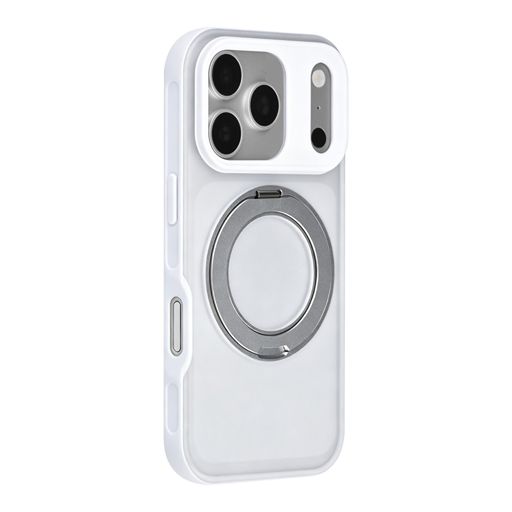 TUNIQ iPhone 18 Pro Backcover hoesje - 360 rotation stand MagSafe - Wit TUNIQ