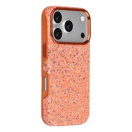 TUNIQ iPhone 18 Pro Backcover hoesje - Glitter Magsafe TPU+PC - Oranje TUNIQ