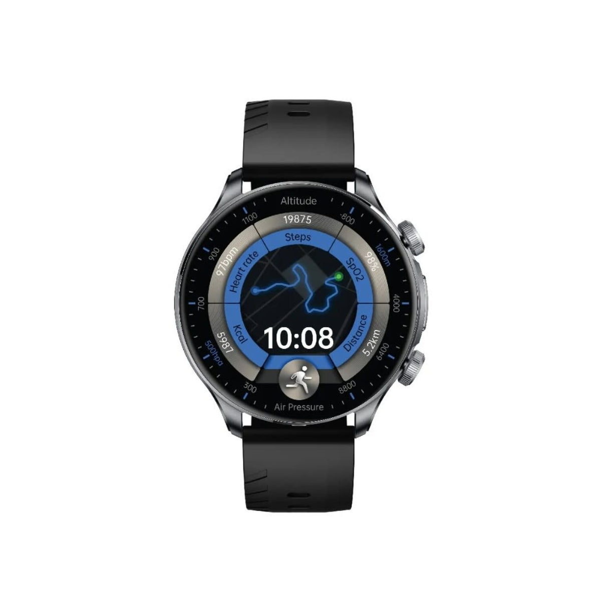 Green Lion Track GPS Smart Watch - Zwart