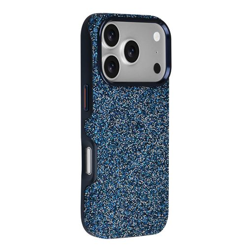 TUNIQ iPhone 18 Pro Backcover hoesje - Glitter Magsafe TPU+PC - Blauw TUNIQ
