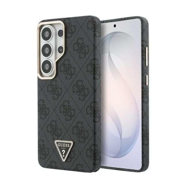 Guess Galaxy S26 Ultra Backcover hoesje - MagSafe - 4G Script Metal Logo - Gold Edge - Zwart