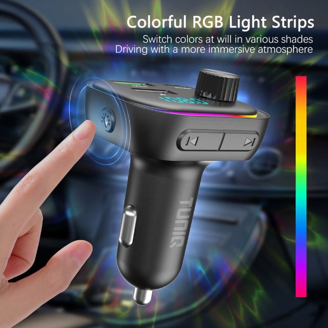 TUNIQ FM Transmitter and Car Charger - LGB - Zwart