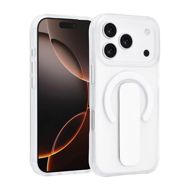 iPhone 17 Pro Backcover hoesje - Built-in Ring Stand - Antishock - Grijs