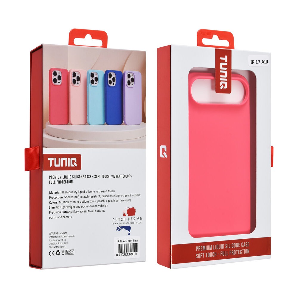 iPhone 17 Air Backcover hoesje - Felroze
