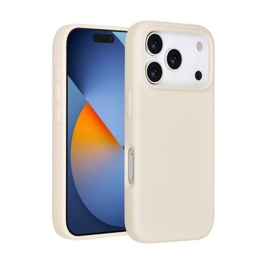 iPhone 17 Pro Backcover hoesje - Premium Liquid Silicon - Beige