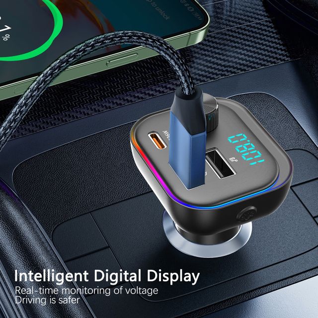 TUNIQ FM Transmitter and Car Charger - LGB - Zwart