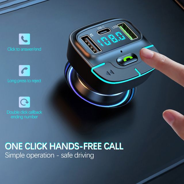 TUNIQ FM Transmitter and Car Charger - Zwart