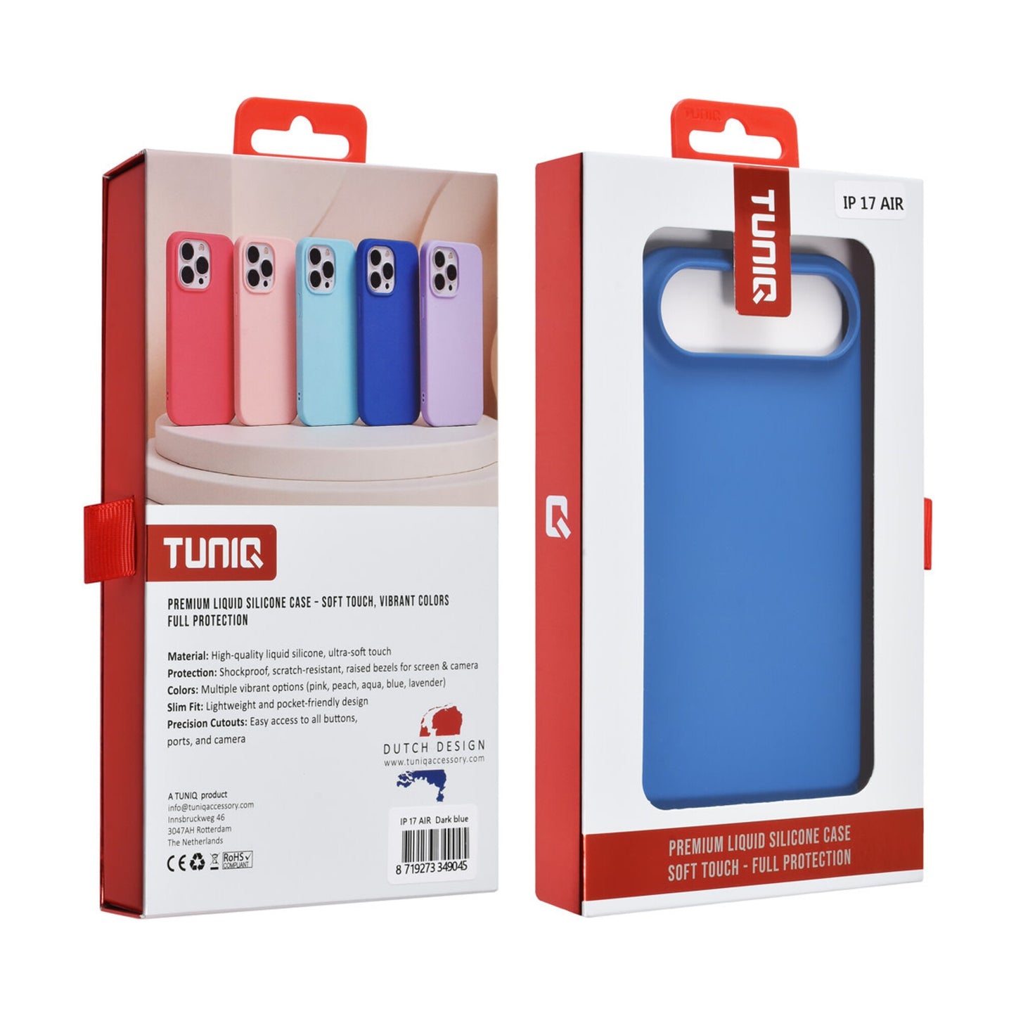 iPhone 17 Air Backcover hoesje - Felroze