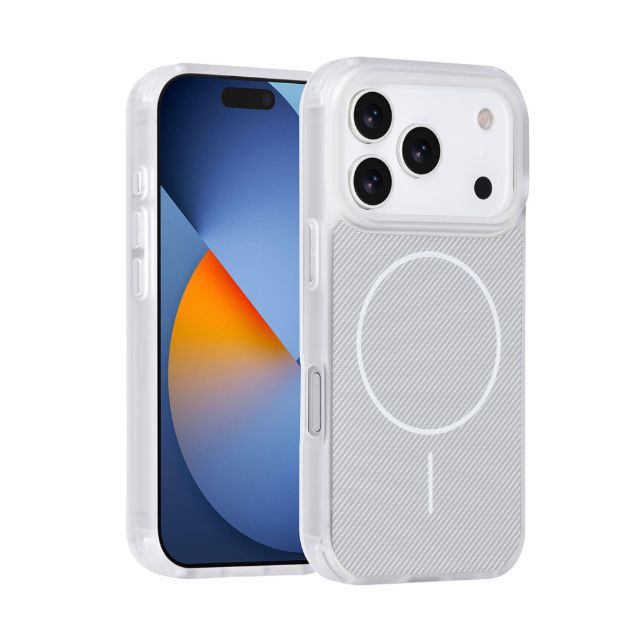 iPhone 17 Pro Backcover hoesje - Magsafe - Carbon Fiber - Shockproof - Zwart