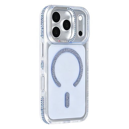 TUNIQ iPhone 18 Pro Backcover hoesje - Diamond MagSafe TPU+PC - Blauw TUNIQ