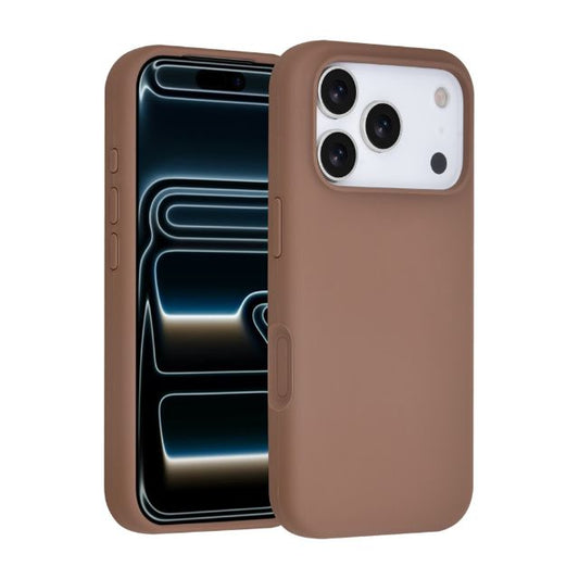 iPhone 17 Pro Backcover hoesje - Full Silicone - Bruin