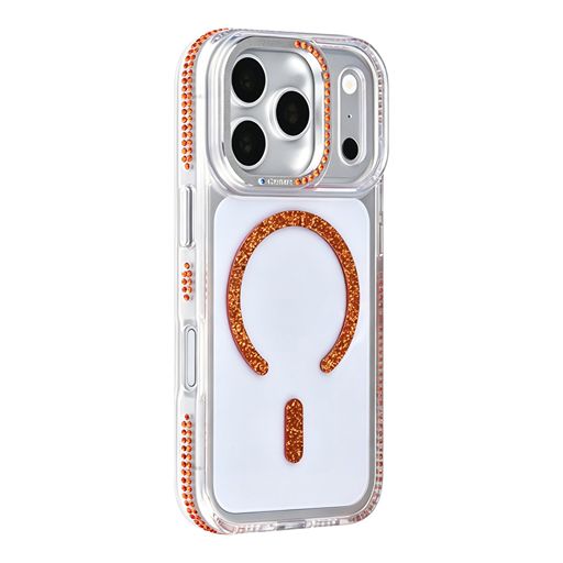 TUNIQ iPhone 18 Pro Backcover hoesje - Diamond MagSafe TPU+PC - Oranje TUNIQ